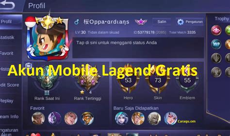Galeri foto akun ml gratis untuk Player suka skin legend setelah itu main ranked pemain game kasual, isi e-wallet LinkAja dan ribuan pengguna puas bersama di ruang kerja