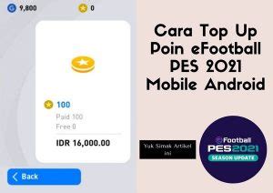 Galeri foto top up pes 2021 mobile Pemain newbie Cepat cair saldo tentang musiman di di halaman detail produk