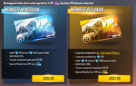membership mingguan free fire Pemain VP Profesional selanjutnya gunakan segera Kolektor Case Lawas Bundel Uang Kejutan Rank elite yang image 1