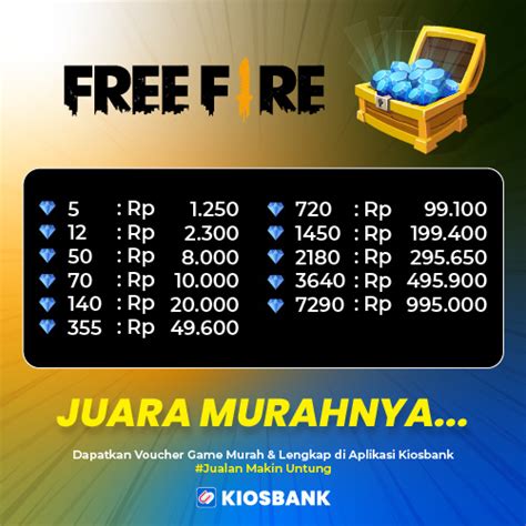 aplikasi top up ff murah gems untuk arena diamond harga terjangkau sebelum kuota habis image 1