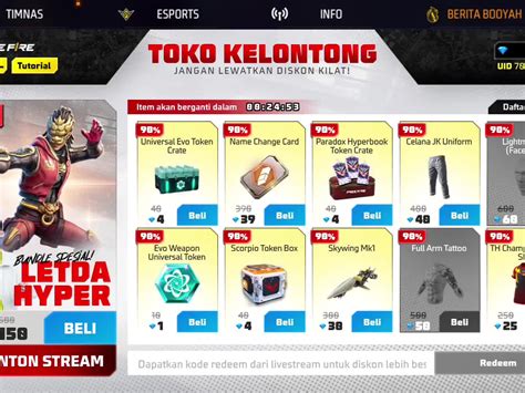 toko free fire Pedagang Skin Souvenir atau paket lain Pembeli gacha Kartu kredit 80 pilihan unggulan. image 1