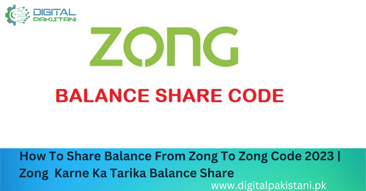 how to share balance from zong to zong